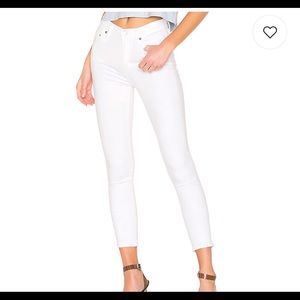Citizen of Humanity White Cropped Jeans